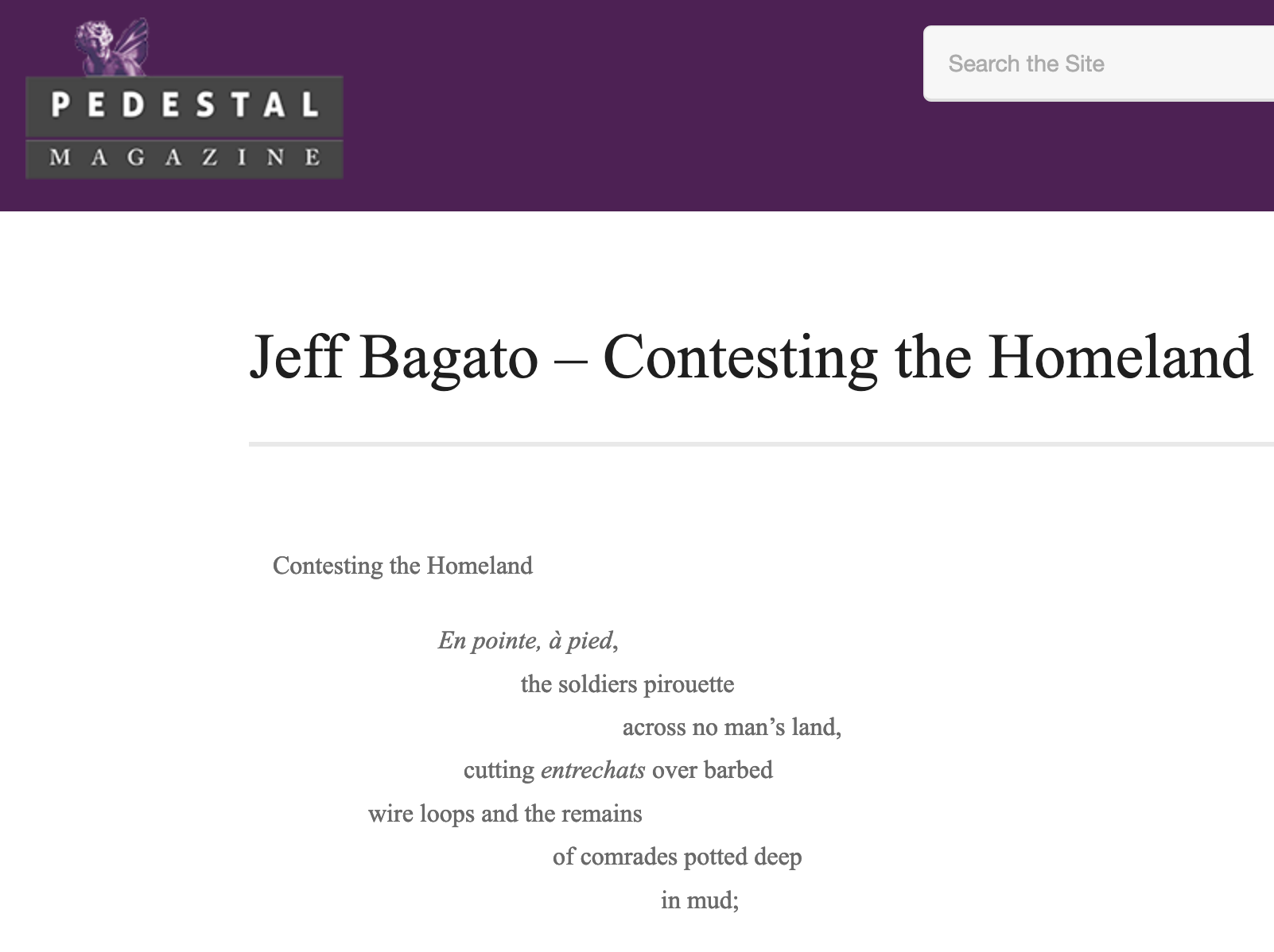 Contesting--pedestal 85