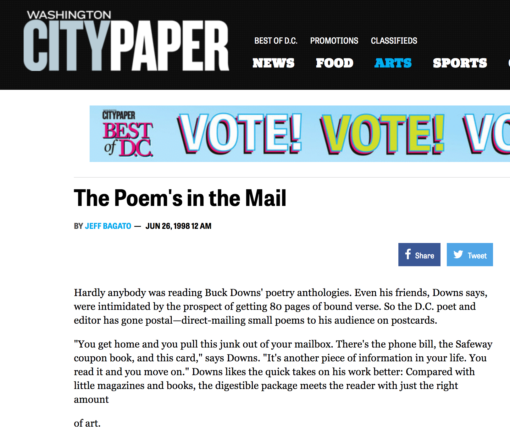 city paper - buck downs